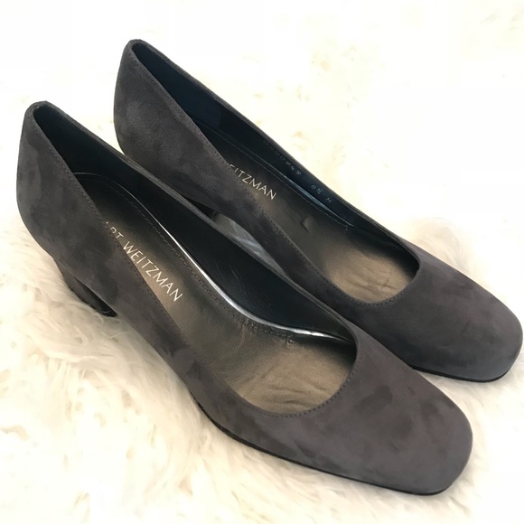 Stuart Weitzman Marymaid suede mid heel pump - Picture 3 of 8